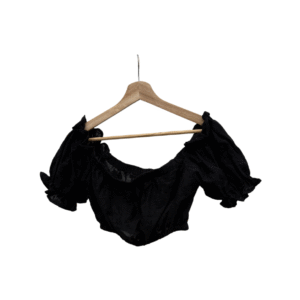 Blusa campesina ojalillo negra