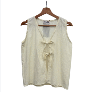 Blusa amarrada amarilla pastel