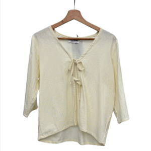 Blusa lazos amarilla