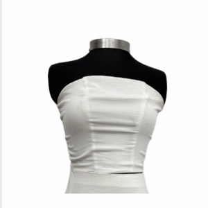 Top strapless blanco hueso