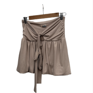 Top strapless lazo marrón