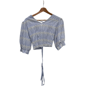 Top flores ojalillo lila