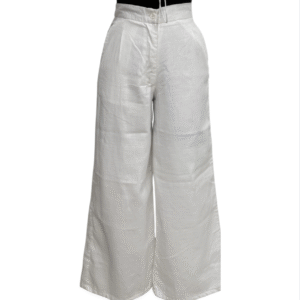 Pantalón de lino blanco ancho