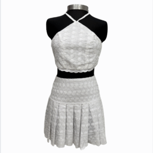 Set ojalillo blanco halter