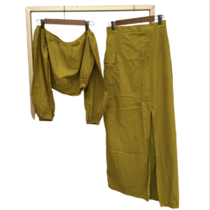 Set verdoso blusa off shoulder