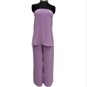 Set strapless largo morado