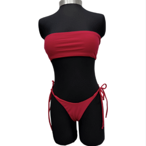 Bikini rojo strapless
