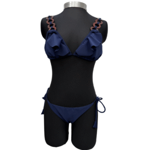 Bikini azul aros