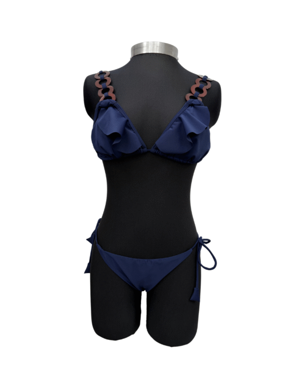 Bikini azul aros